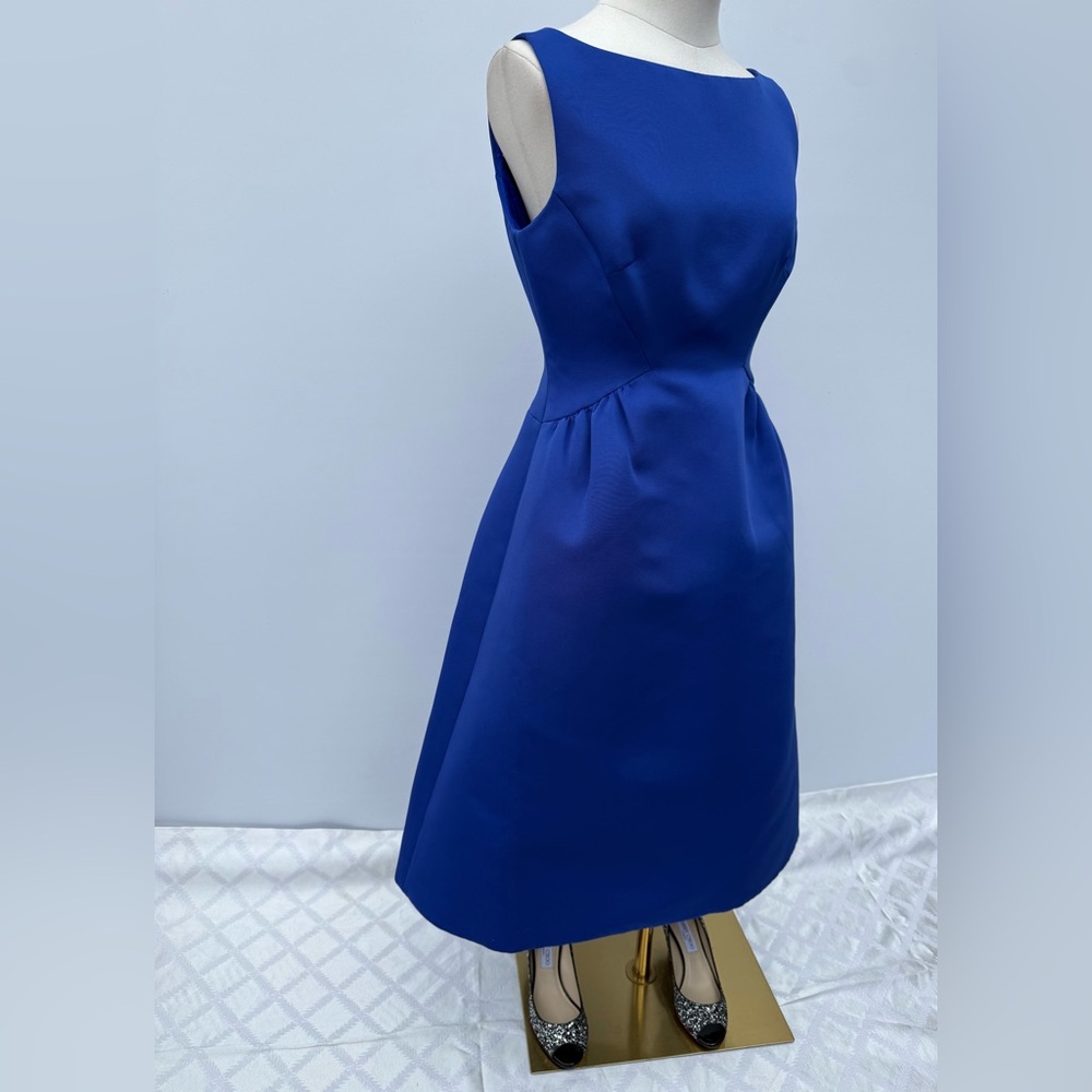 Kate Spade New York Cobalt Blue V-Back Structured Sleeveless Dress NWT Size 2 - Picture 9 of 13